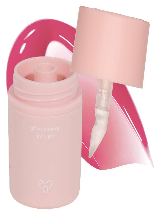 AOU GLOWY CHONKY TINT BALM 07 bubble Balm with Built-in Silicone Applicator - Mess-Free, Hygienic Design, Natural Gloss, Instant Hydration for Chapped Lips 0.12Oz - Image 1